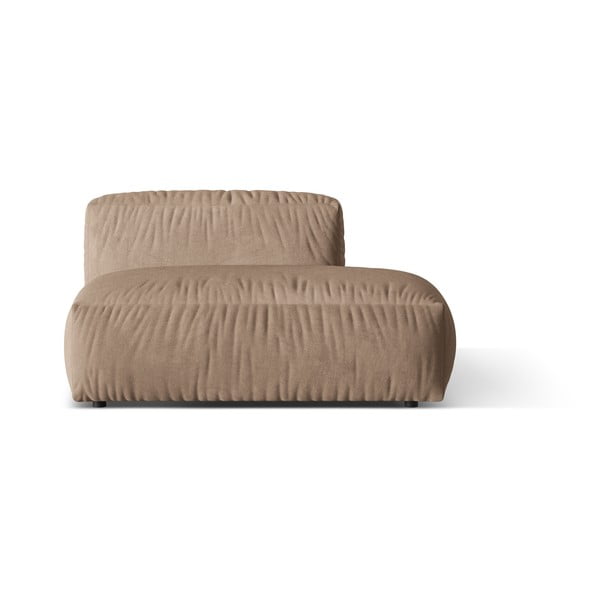 Světle hnědý modul pohovky z textilie bouclé (pravý roh) Martina – Micadoni Home
