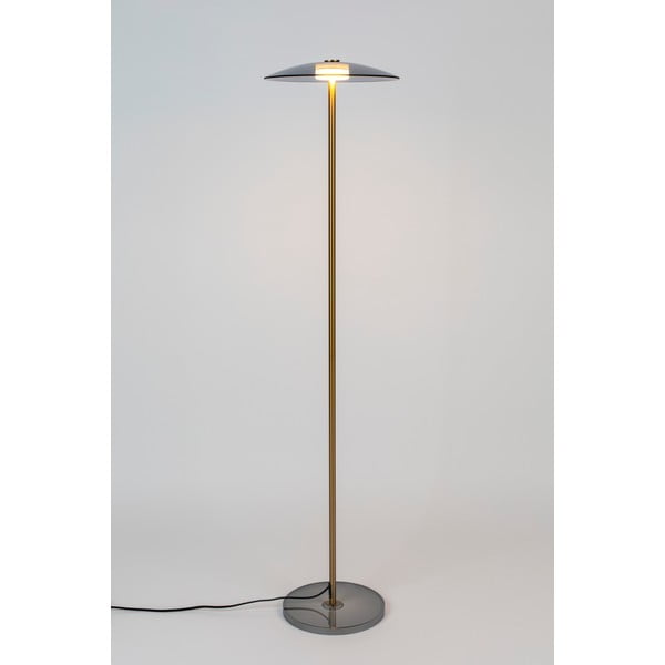 Šedá/ve zlaté barvě LED stmívatelná stojací lampa se skleněným stínidlem (výška 132 cm) Float – Zuiver-image-4