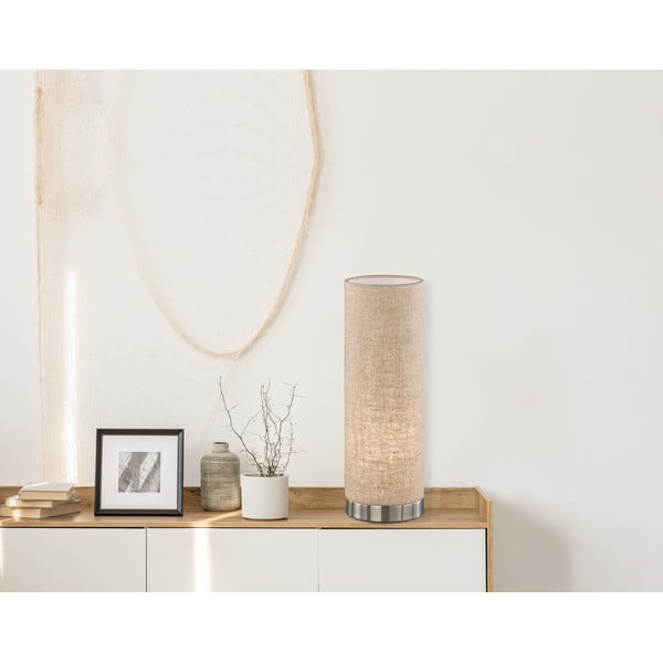 Béžová stolní lampa s textilním stínidlem (výška 35 cm) Thor – Fischer & Honsel-image-2