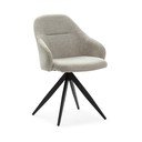 Světle šedá čalouněná jídelní křesla v sadě 2 ks s područkami Tamara – Marckeric