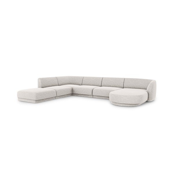 Světle šedá rohová pohovka (levý roh) Miley – Micadoni Home-image-3