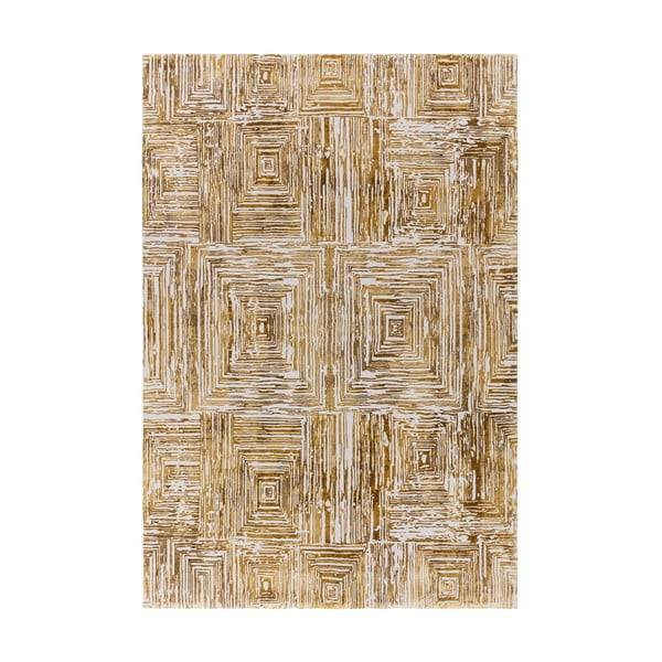 Koberec ve zlaté barvě 120x170 cm Kuza Lines Gold – Asiatic Carpets