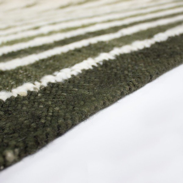 Zelený ručně tkaný koberec s příměsí vlny 160x230 cm Boucle Frame – Flair Rugs-image-2