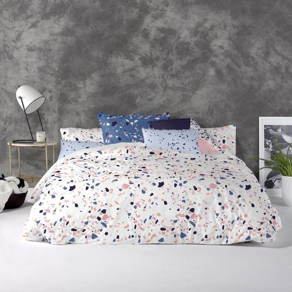 Bavlněný povlak na peřinu Blanc Terrazzo, 140 x 200 cm-image-1