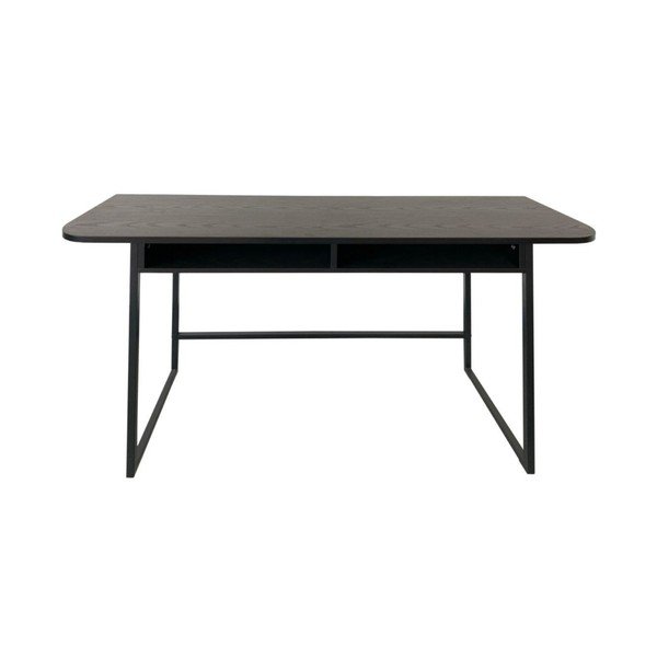 Černý konzolový stolek v dekoru jasanu 40x140 cm Darlington – Actona