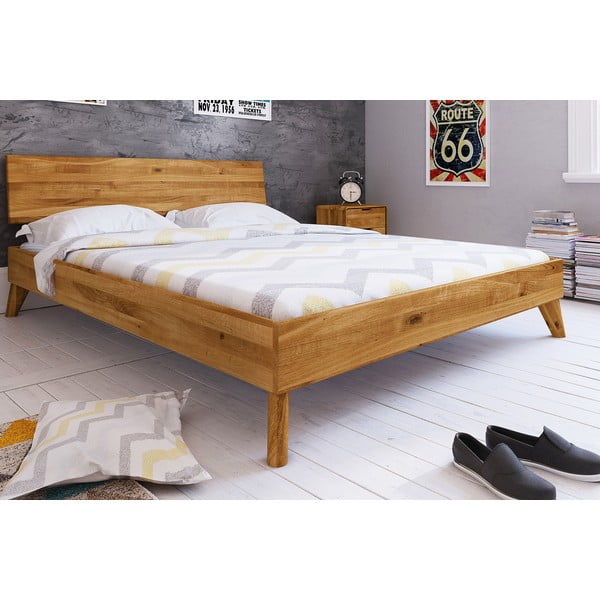 Dvoulůžková postel z dubového dřeva 180x200 cm Greg 1 - The Beds-image-4