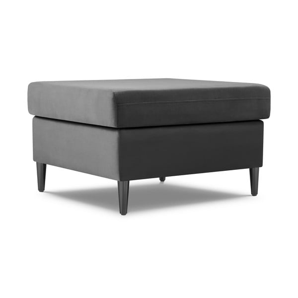 Světle šedá sametová podnožka Kyoto – Cosmopolitan Design-image-1