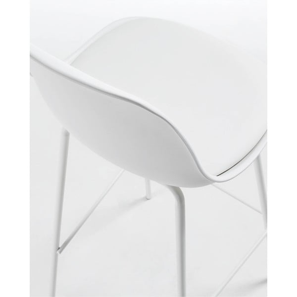 Bílá barová židle (výška sedáku 65 cm) Brighter – Kave Home-image-3