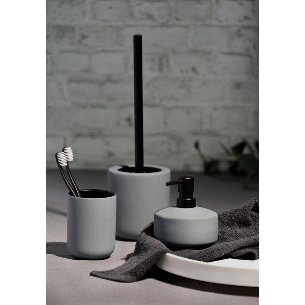 Šedý keramický kelímek na kartáčky Wenko Avellino-image-1