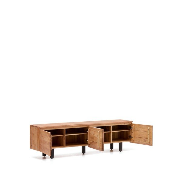 TV stolek z masivu akácie v přírodní barvě 200x58x40 cm Uxue – Kave Home-image-3