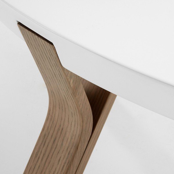 Bílý konferenční stolek Kave Home Solid, Ø 90 cm-image-1