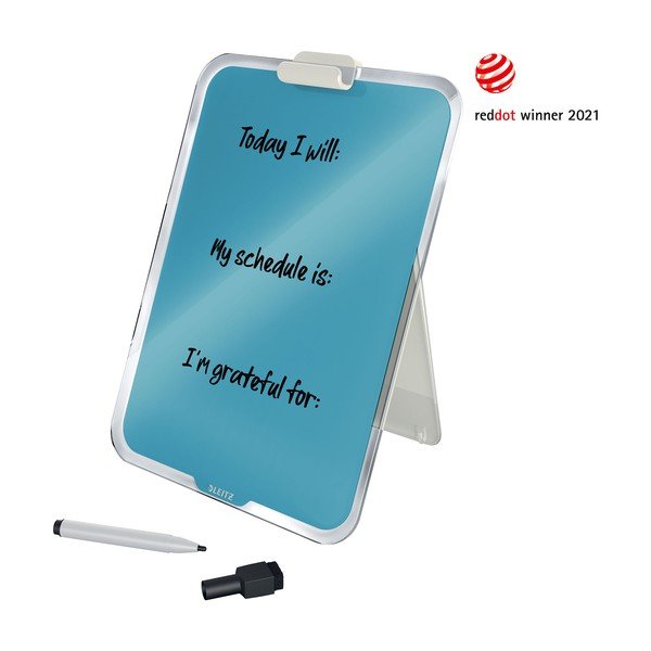 Modrý skleněný flipchart na stůl Leitz Cosy, 22 x 30 cm-image-2