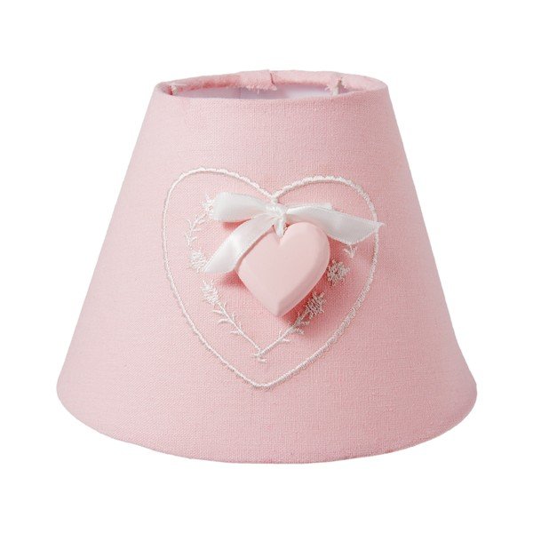 Růžové stínítko Clayre & Eef Eveline, Ø 17 cm