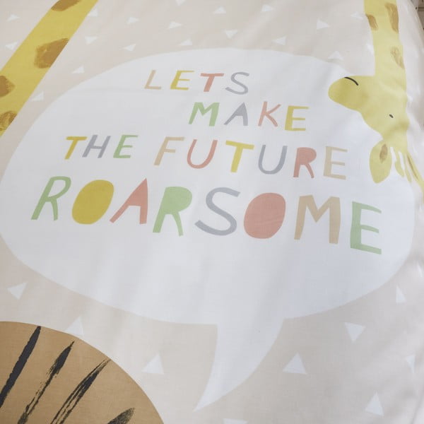 Světle hnědé dětské povlečení na jednolůžko 135x200 cm Roarsome Animals – Catherine Lansfield-image-3