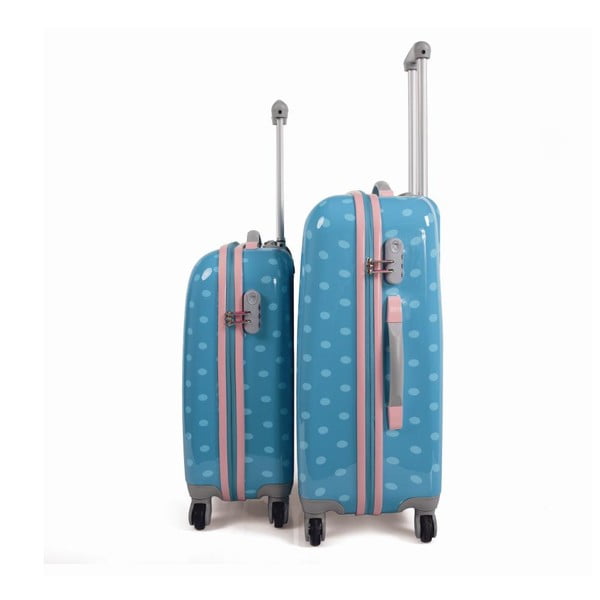 Sada 2 cestovních kufrů v tyrkysové barvě SKPA-T