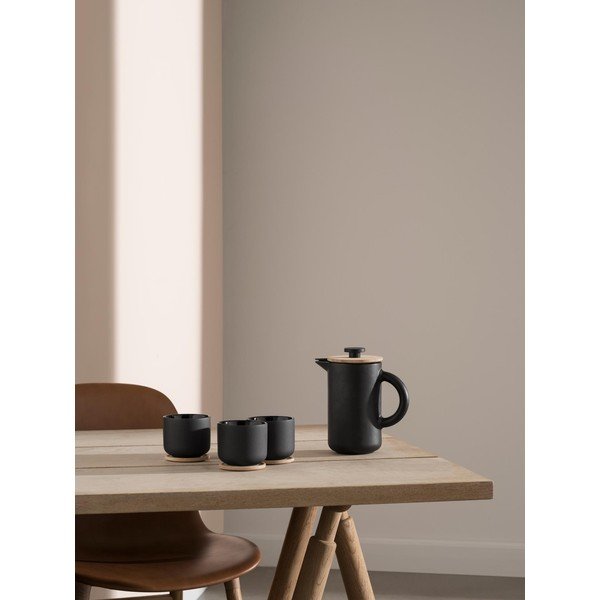 Černý kameninový šálek na cappuccino 200 ml Theo – Stelton-image-3