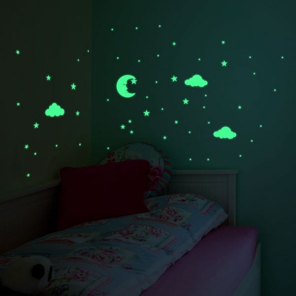 Svítící samolepky na zeď Ambiance Moon and Clouds-image-3