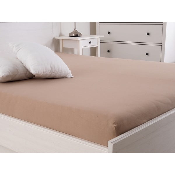 Hnědé napínací prostěradlo 160x200 cm – B.E.S.-image-1