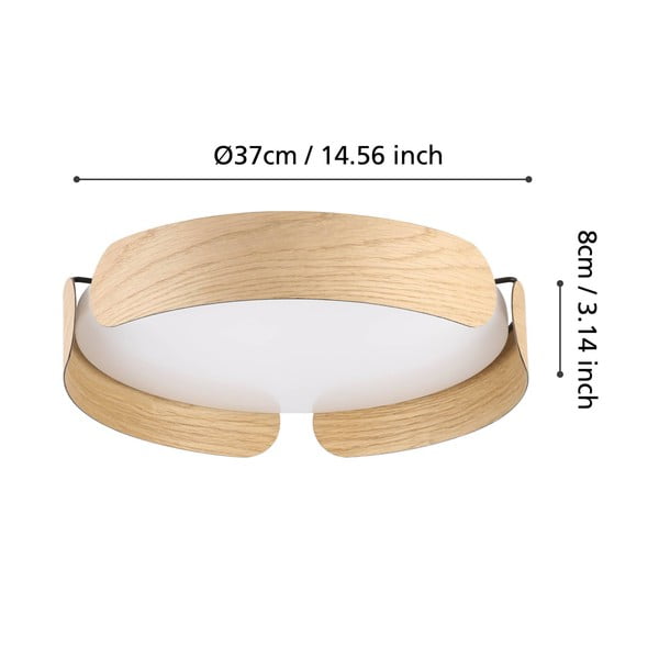 LED stropní svítidlo v bílé a přírodní barvě VALCASOTTO – EGLO-image-3