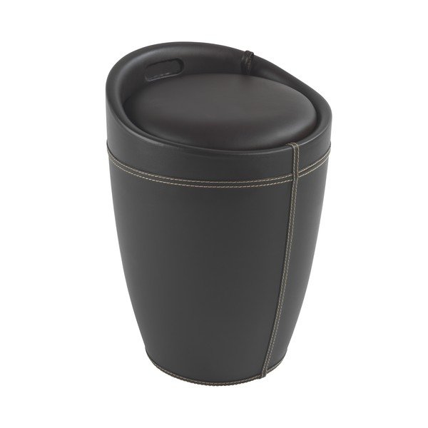 Hnědý koš na prádlo a taburetka v jednom Wenko Candy Look, 20 l-image-1