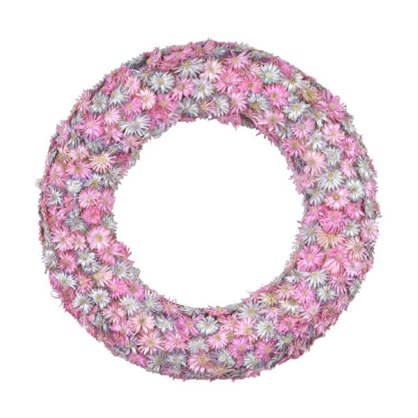 Růžový věnec ze sušených květin Ego Dekor, ⌀ 26 cm