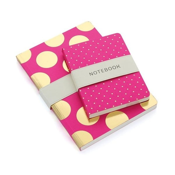 Zápisník A5 GO Stationery Gold Polka Magenta-image-1