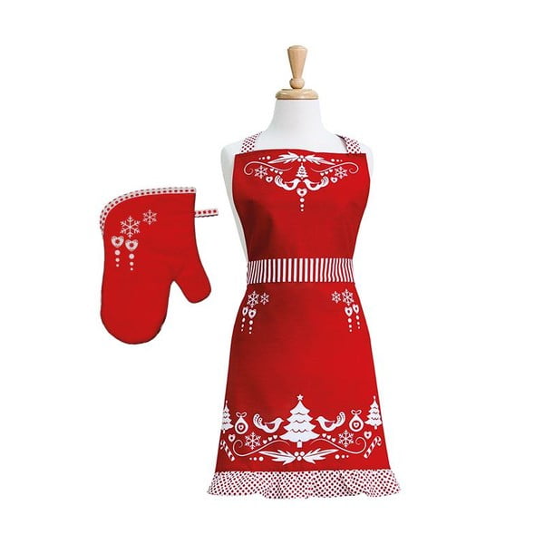 Sada kuchyňské zástěry a rukavice Lovely Christmas