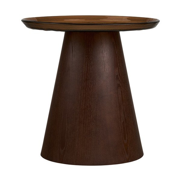 Kulatý odkládací stolek se skleněnou deskou ø 50 cm Orvieto – House Nordic-image-3