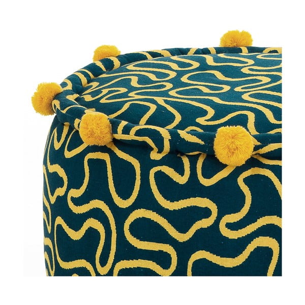 Taburet ve žluté a tmavě zelené barvě Tangle – Tomasucci-image-1