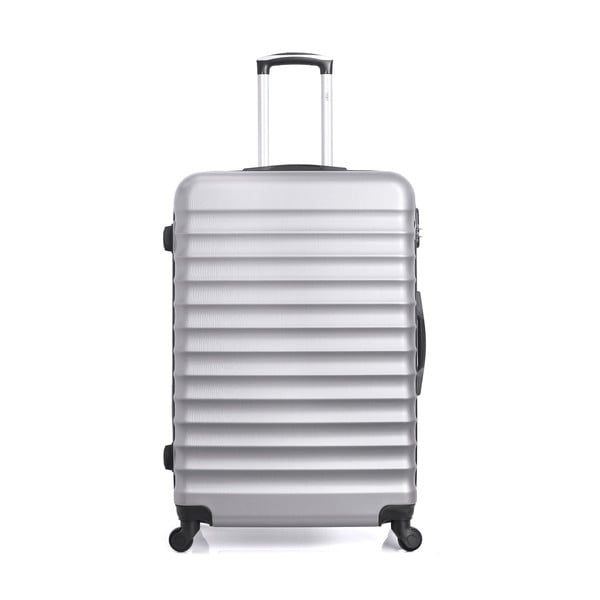 Cestovní kufr ve stříbrné barvě na kolečkách Hero Meropi, 97 l