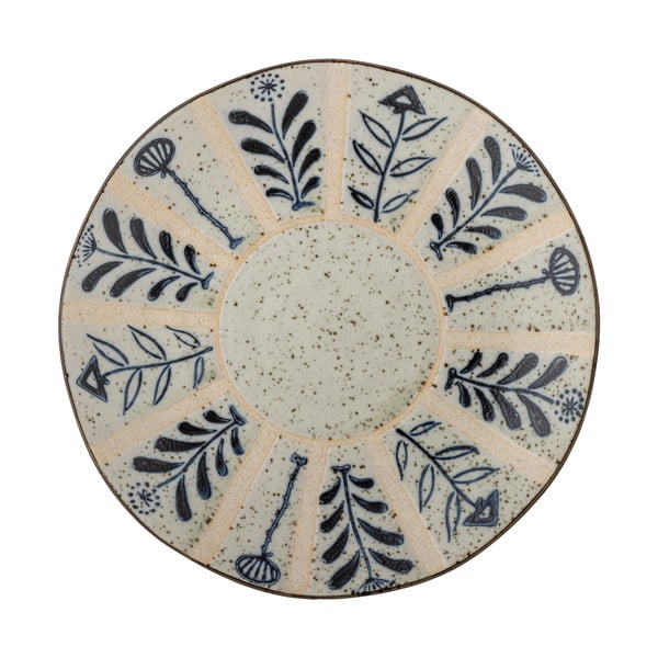 Talíř z kameniny ve světle modré a krémové barvě ø 21 cm Leonie – Bloomingville-image-4