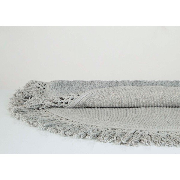 Světle hnědá bavlněná koupelnová předložka Irya Home Collection Lora, ø 90 cm-image-1