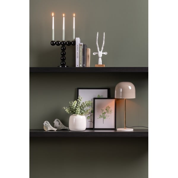 Krémová stolní lampa s kovovým stínidlem (výška 50 cm) Manta – Leitmotiv-image-2