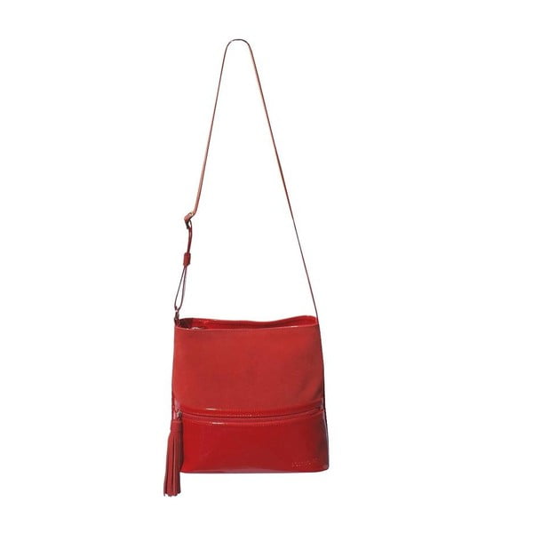 Kožená kabelka Boscollo Red 2183-image-1