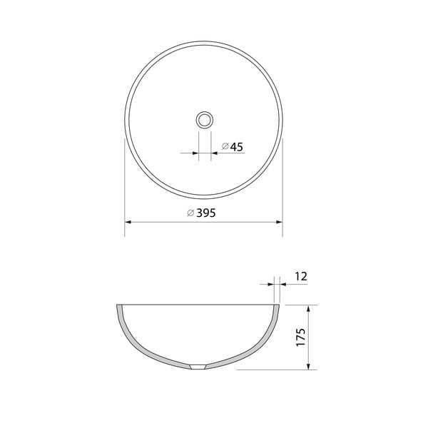 Černé skleněné kulaté umyvadlo ø 39,5 cm Marac – Sapho-image-3
