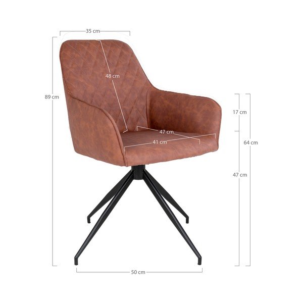 Světle hnědé čalouněné jídelní křeslo Harbo – House Nordic-image-4