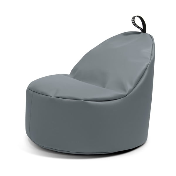 Šedý sedací vak z imitace kůže Round XL – So Soft?