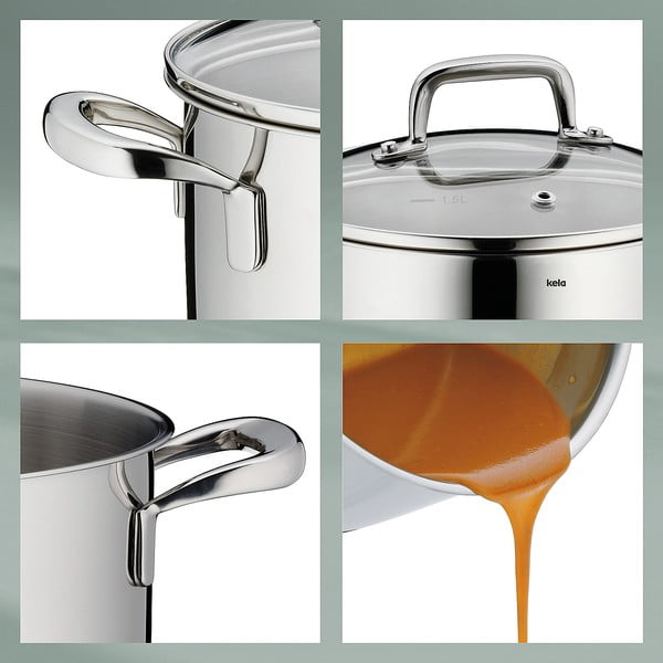 Hrnec z nerezové oceli s pokličkou Kela Flavoria, ø 20 cm-image-3