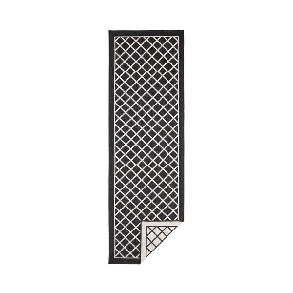 Černo-krémový venkovní koberec NORTHRUGS Sydney, 80 x 250 cm-image-2