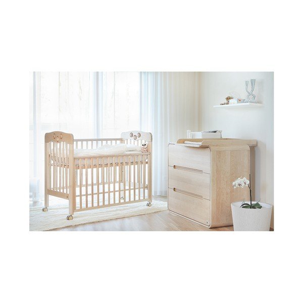 Dřevěný prádelník se 3 zásuvkami a snímatelným přebalovacím pultem YappyKids Owl-image-4