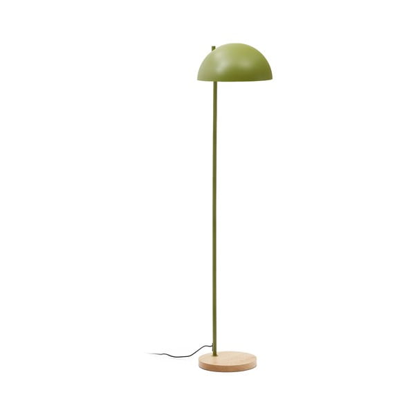 Zelená/v přírodní barvě stojací lampa s kovovým stínidlem (výška 150 cm) Catlar – Kave Home