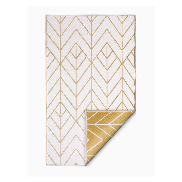 Béžovo-zlatý oboustranný venkovní koberec z recyklovaného plastu Fab Hab Sydney, 150 x 240 cm-image-2