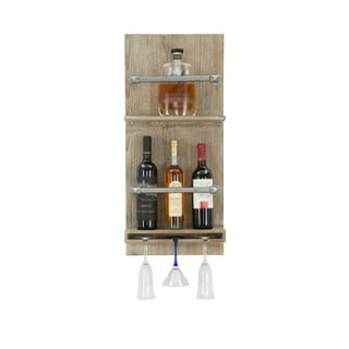 Nástěnný držák na lahve a sklenice Mauro Ferretti Bar, 76 x 34 cm