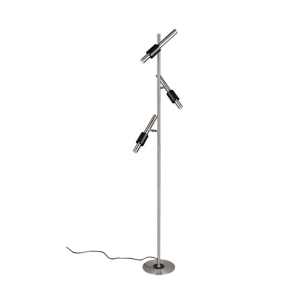 Černá/ve stříbrné barvě LED stojací lampa (výška 150 cm) Ikaris – Trio Select-image-3