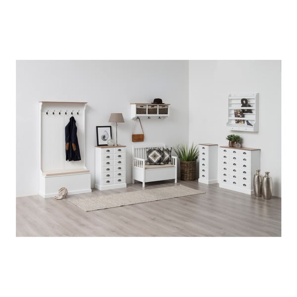 Bílá jídelní lavice s úložným prostorem Actona Assila-image-3