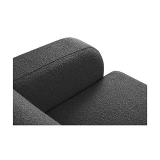 Tmavě šedé křeslo z textilie bouclé Molino – Micadoni Home