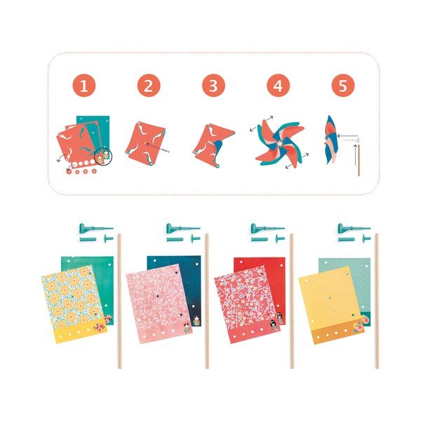 Set pro výrobu 4 větrníků Djeco-image-2