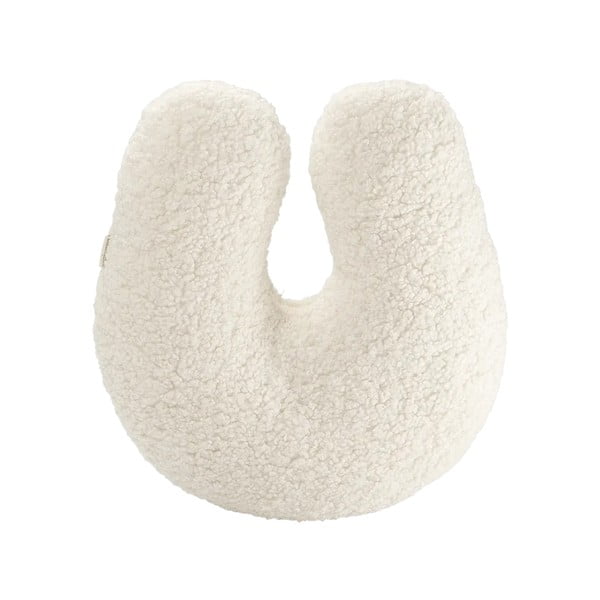 Krémový dětský pohovkový polštář z textilie bouclé U – Wigiwama