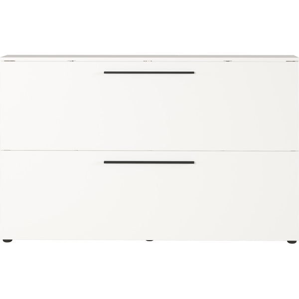 Bílý závěsný výklopný botník Utah - Germania-image-3