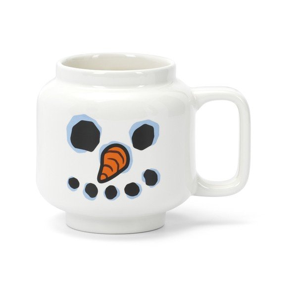 Bílý keramický dětský hrnek na latte 255 ml Snowman – LEGO®